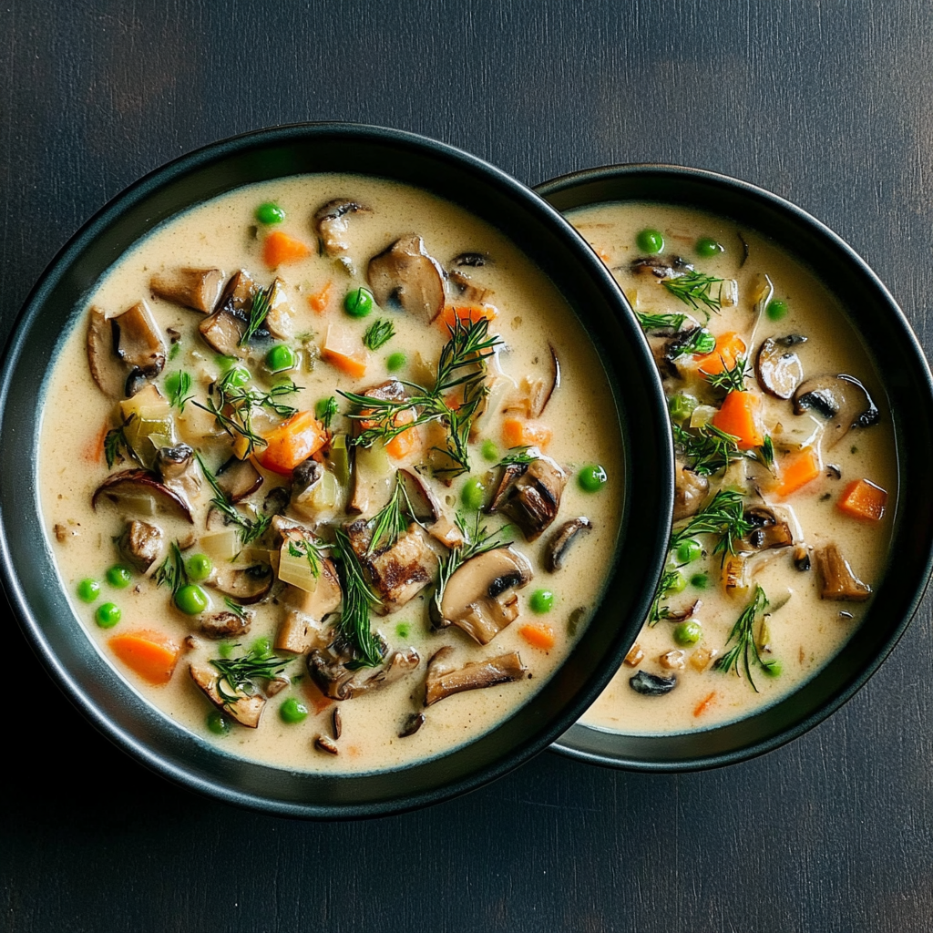 Recipe preparation for Slow Cooker Creamy Turkey and Wild Mushroom Stew