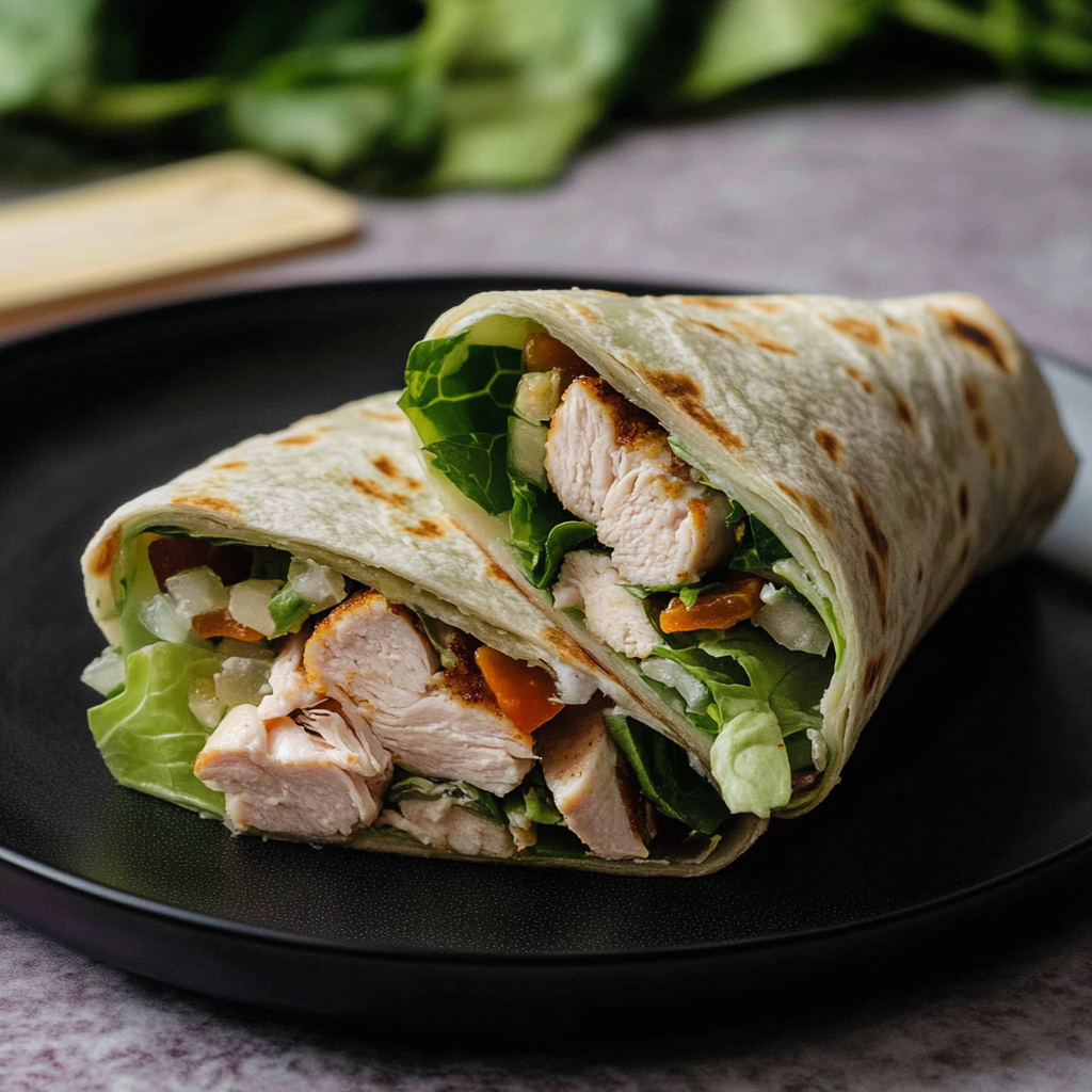 Recipe preparation for Chicken Waldorf Salad Wraps
