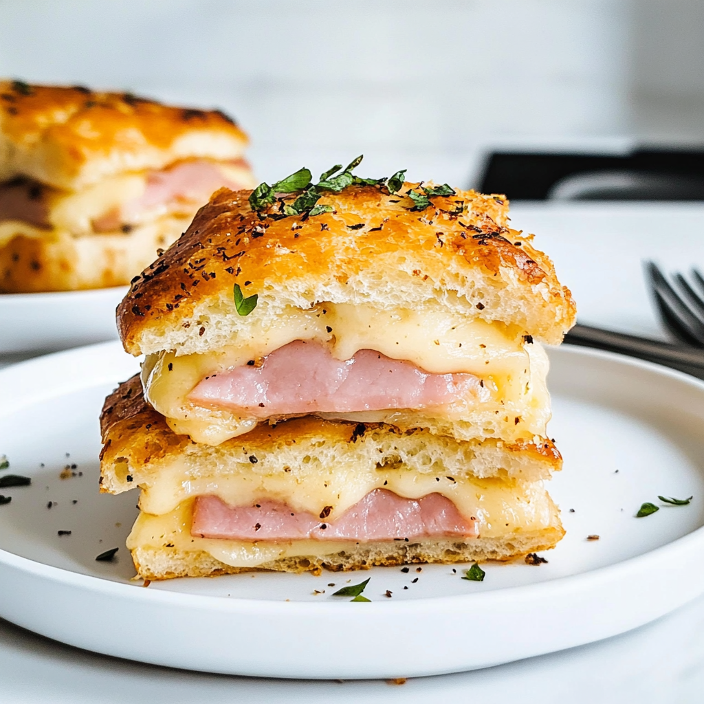 Recipe preparation for ham and cheese sliders