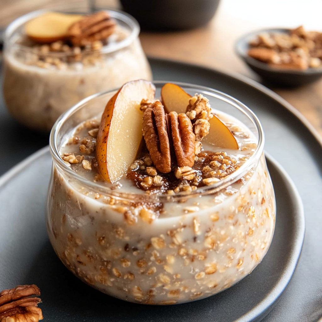 Recipe preparation for Steel-Cut Oats with Caramelized Pears and Walnuts