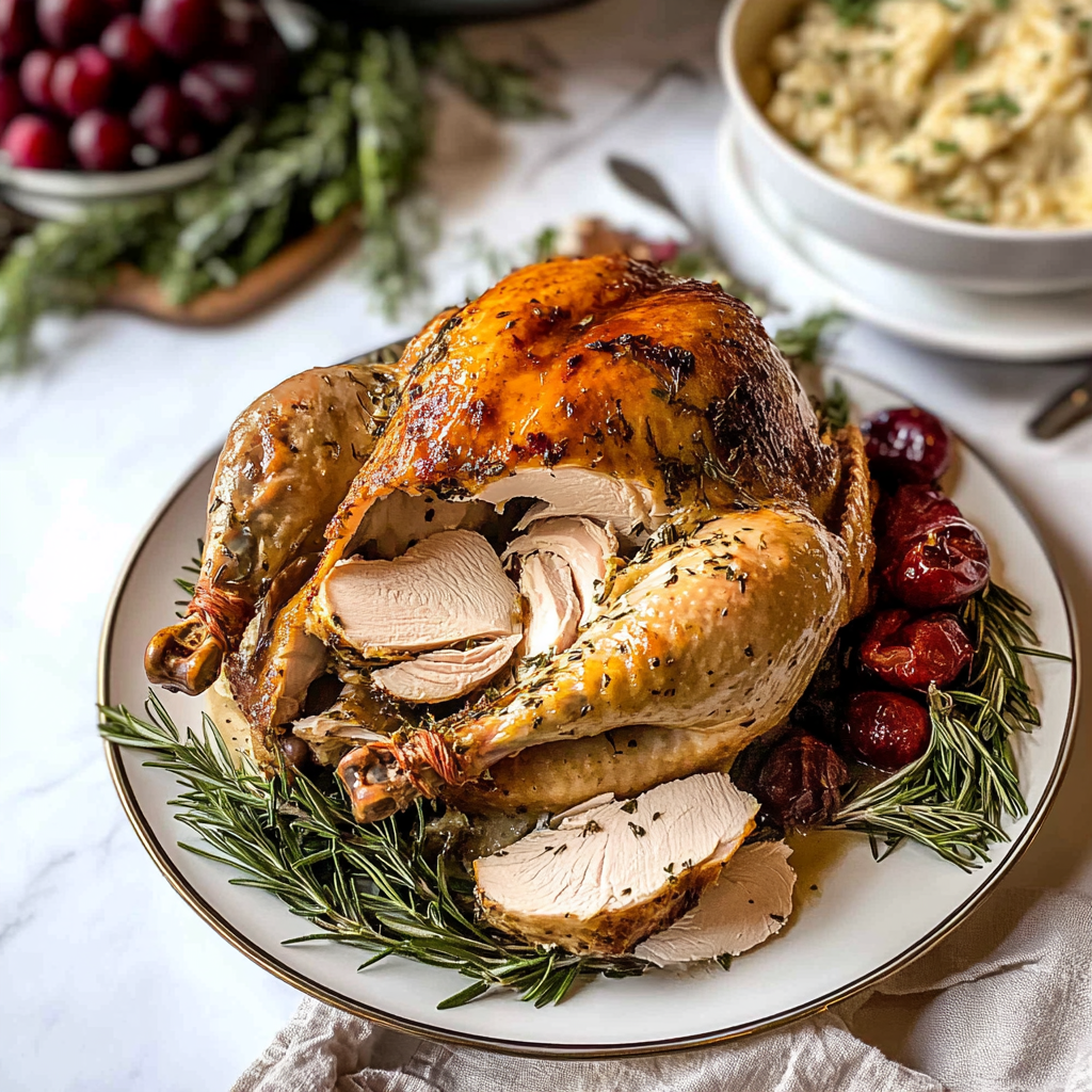 Recipe preparation for Herb Roasted Turkey