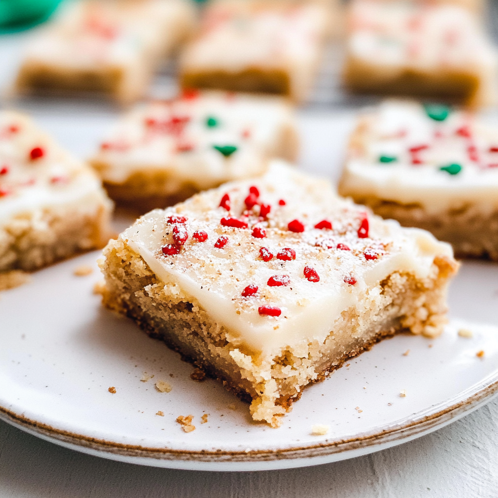 Recipe preparation for Christmas Sugar Cookie Bar