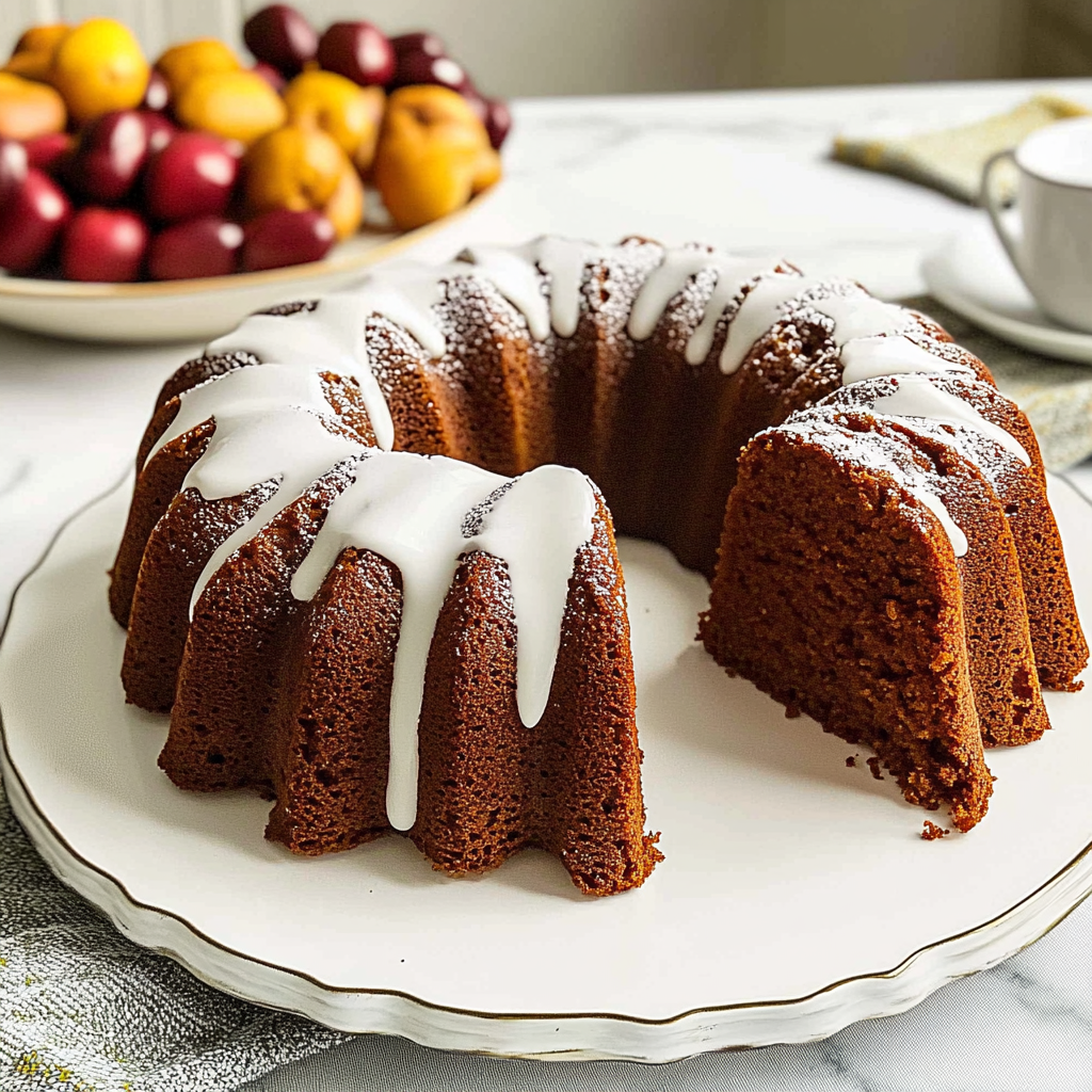 Recipe preparation for Gingerbread Bundt Cake