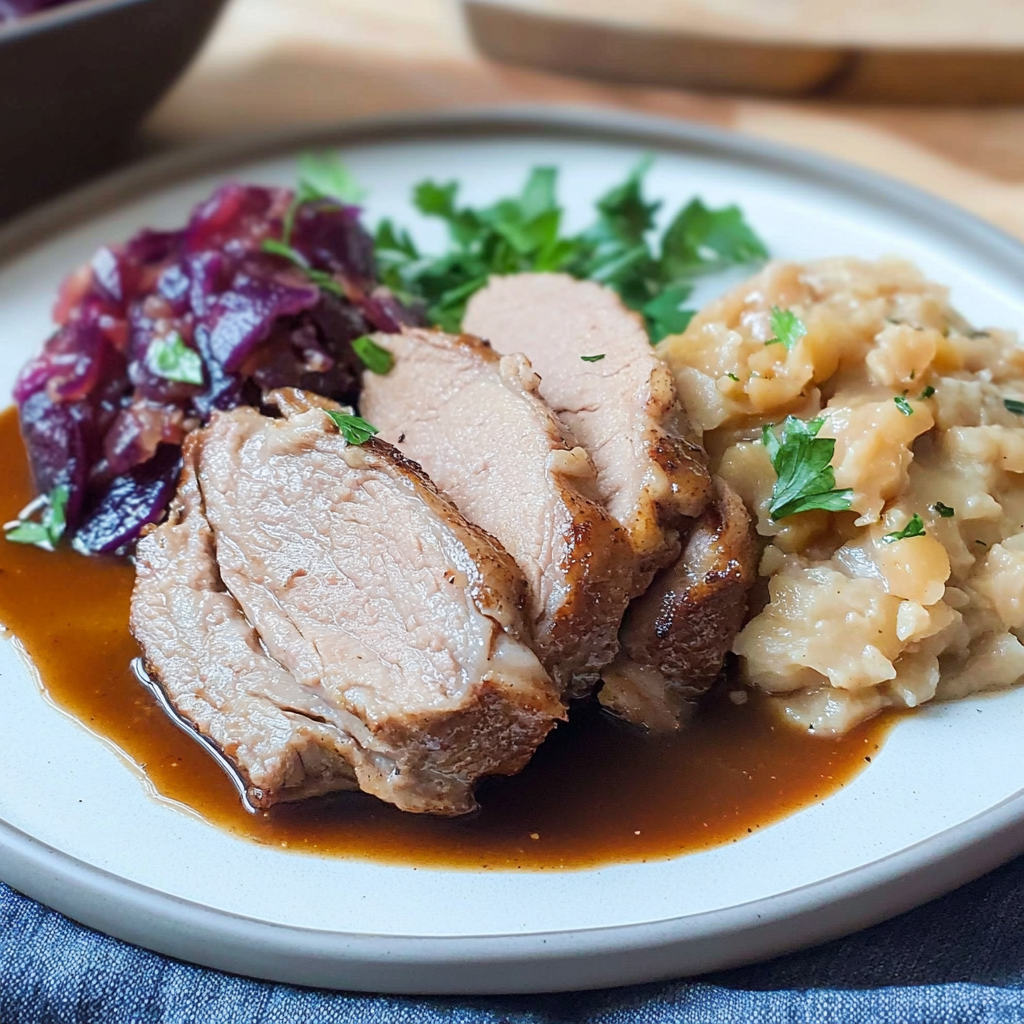 Recipe preparation for German pork roast