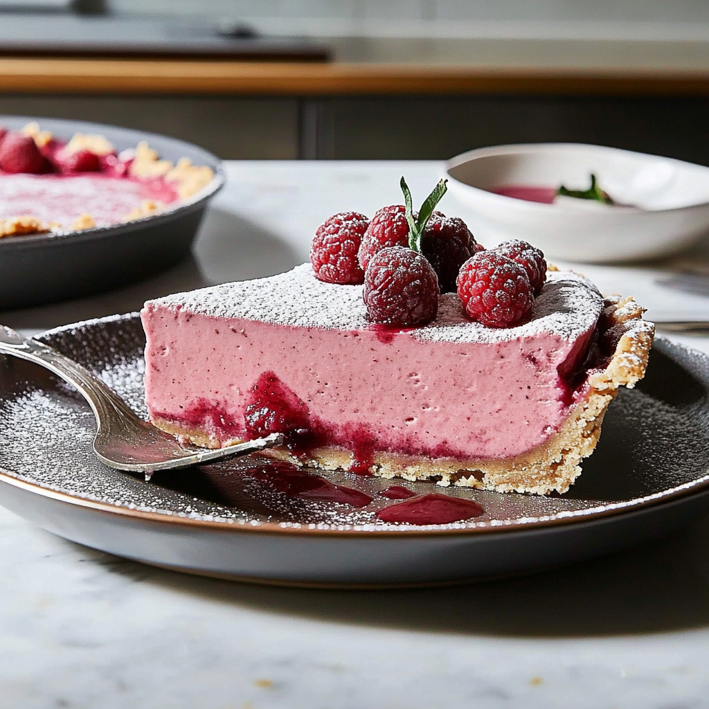 Recipe preparation for Cranberry Mousse Pie