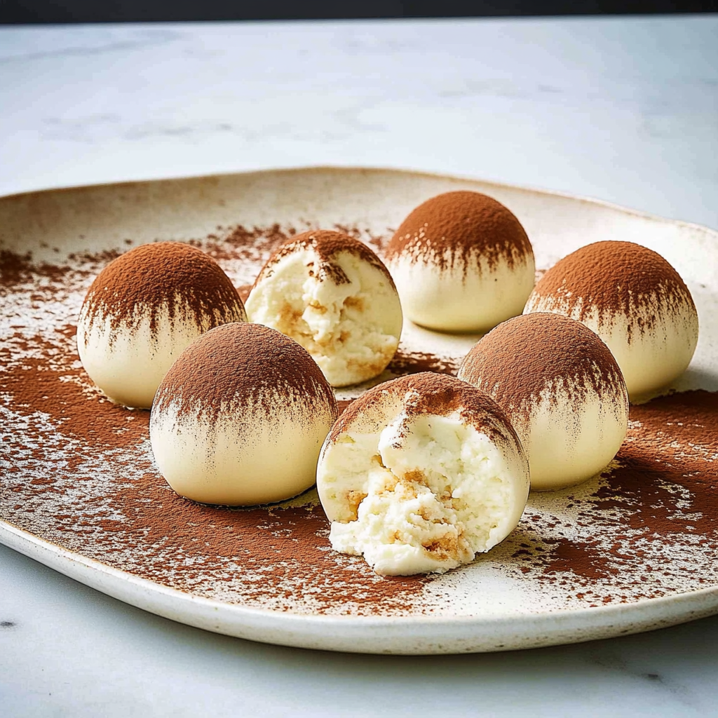 Recipe preparation for tiramisu truffles