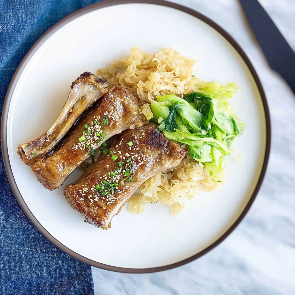 Recipe preparation for Ribs and Sauerkraut