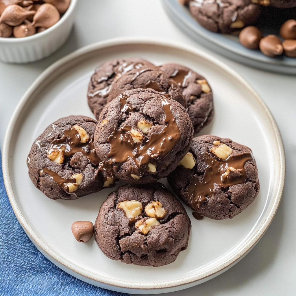 Recipe preparation for Double Chocolate Espresso Cookies