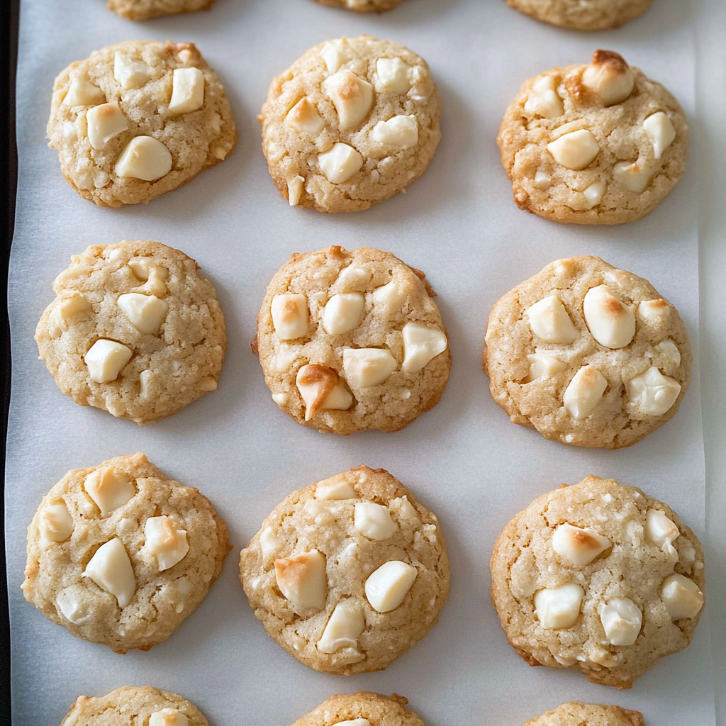 Recipe preparation for Coconut Macadamia Crunch Cookies