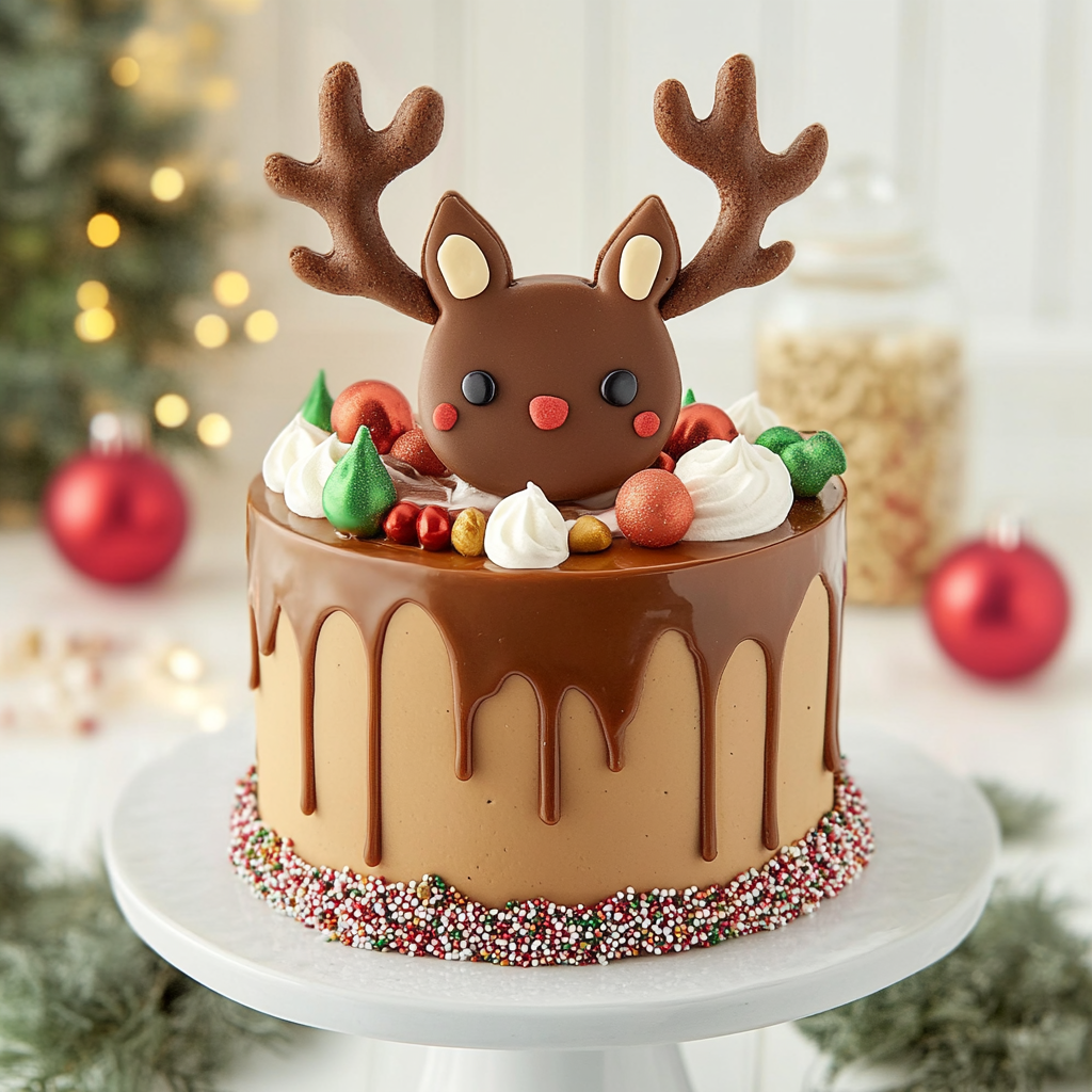 Recipe preparation for Christmas Reindeer Cake