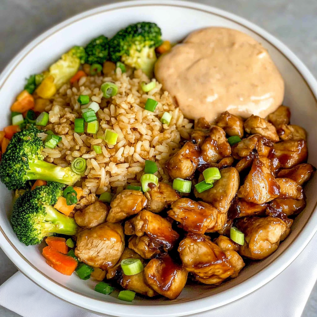 Recipe preparation for hibachi chicken with fried rice