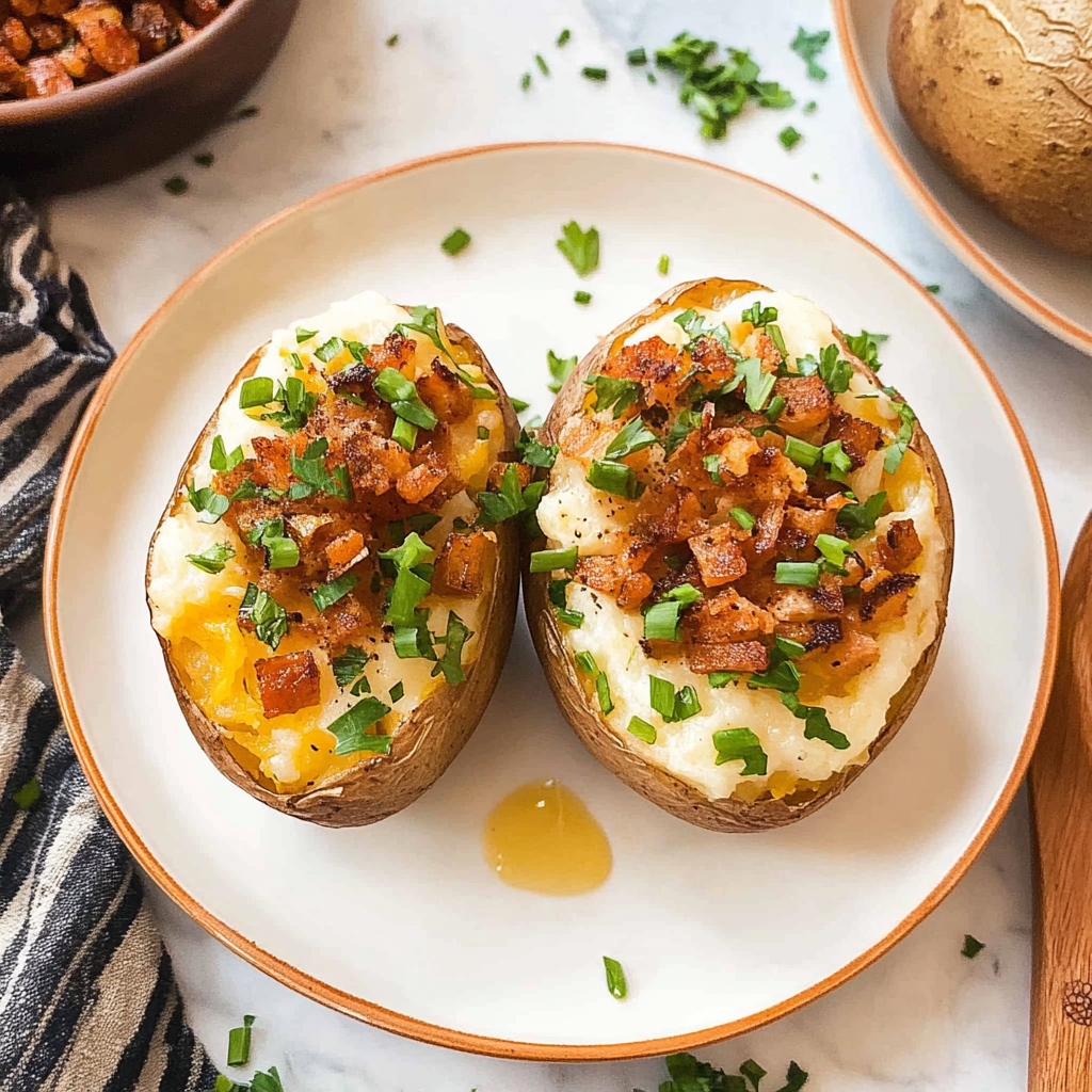 Recipe preparation for slow cooker Baked Potatoes