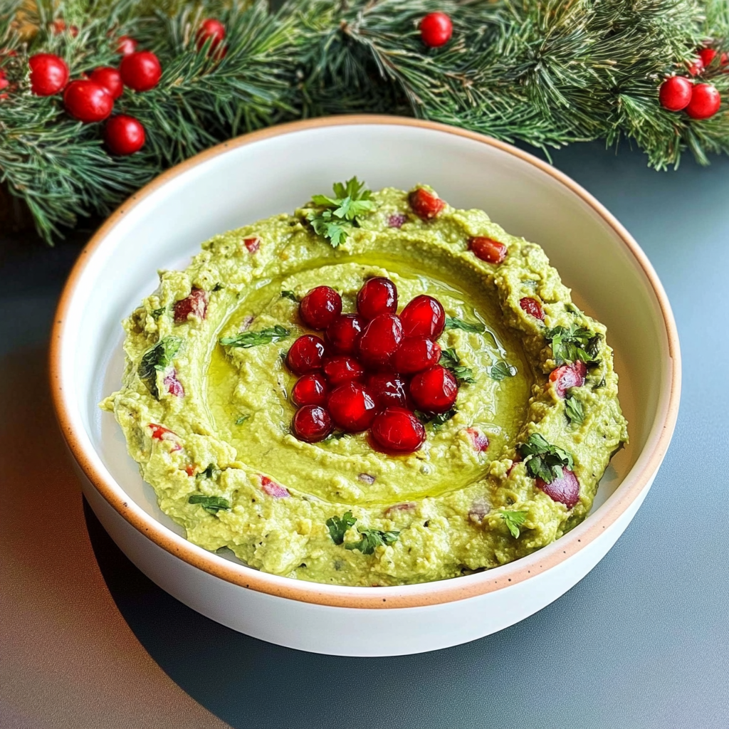 Recipe preparation for Christmas Guacamole