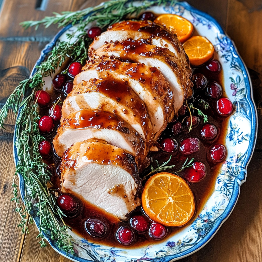 Recipe preparation for Cranberry Orange Pork Tenderloin