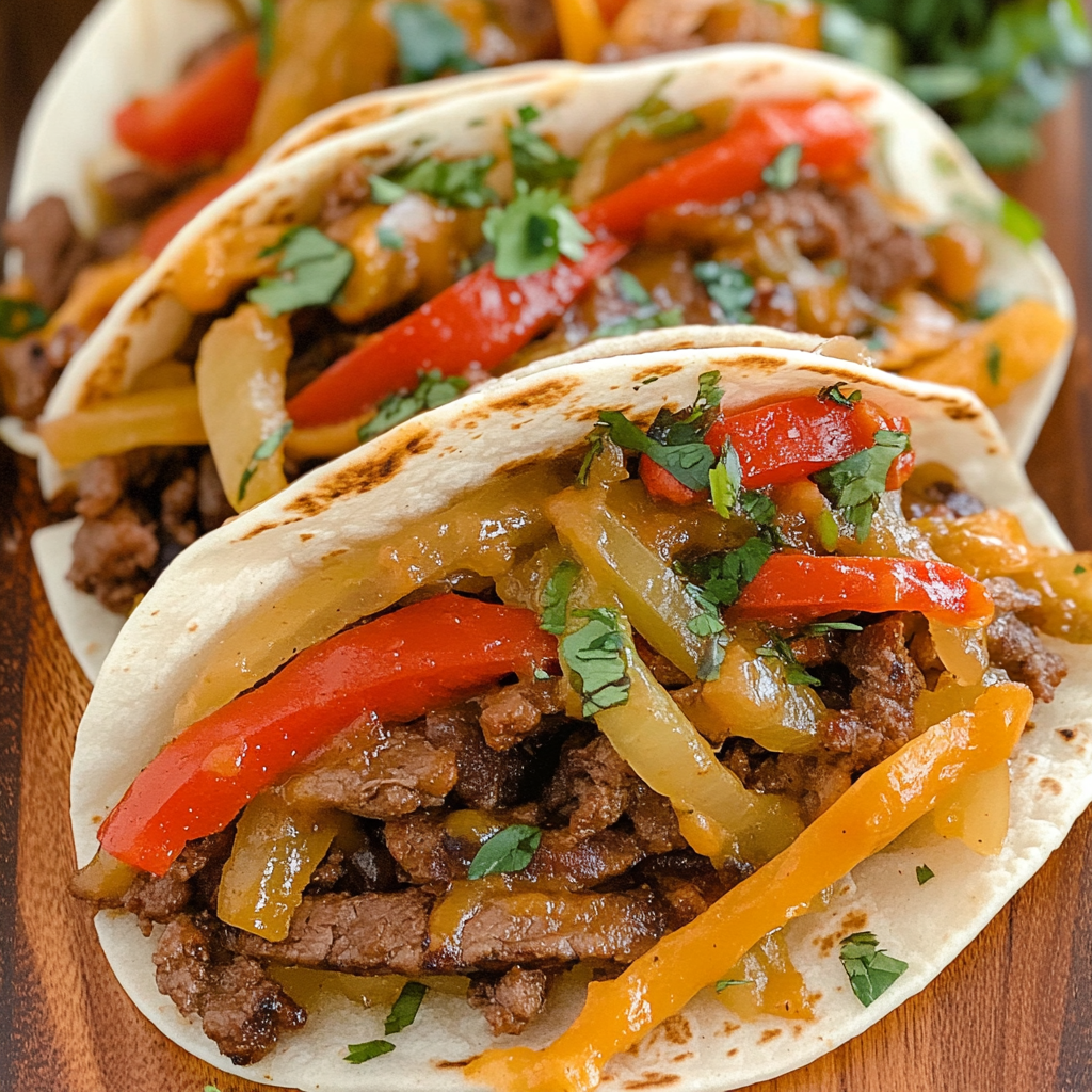Recipe preparation for Ground beef fajitas