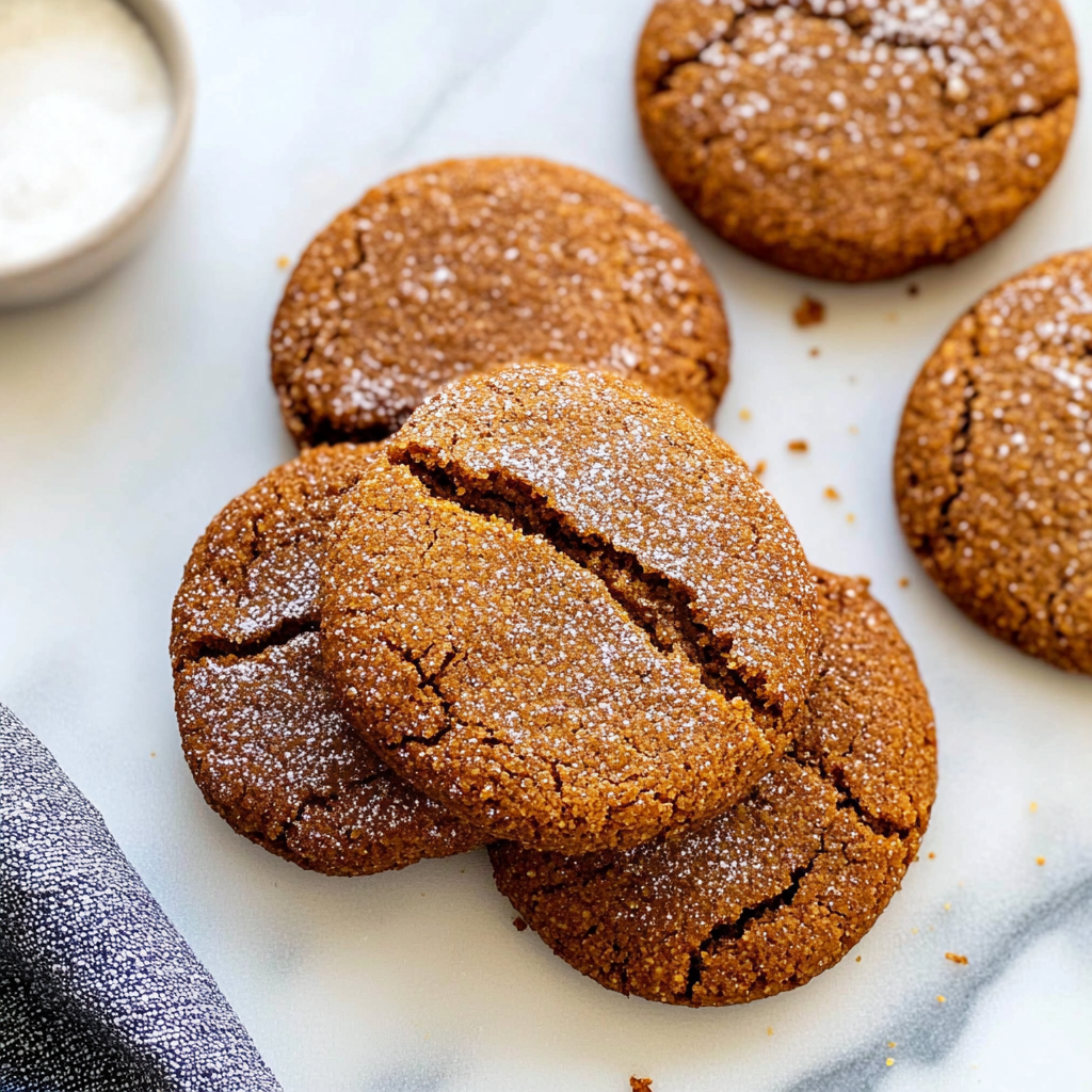 Recipe preparation for crispy gingersnap cookies