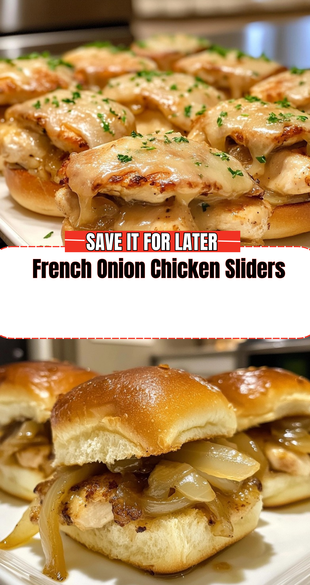 French Onion Chicken Sliders