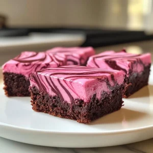 Pink Velvet Swirl Brownies