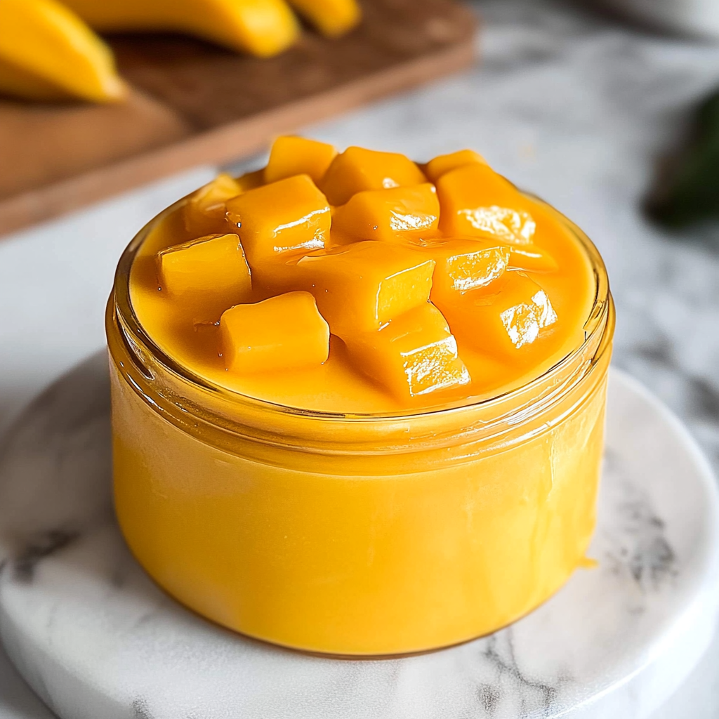 Recipe preparation for smooth mango curd