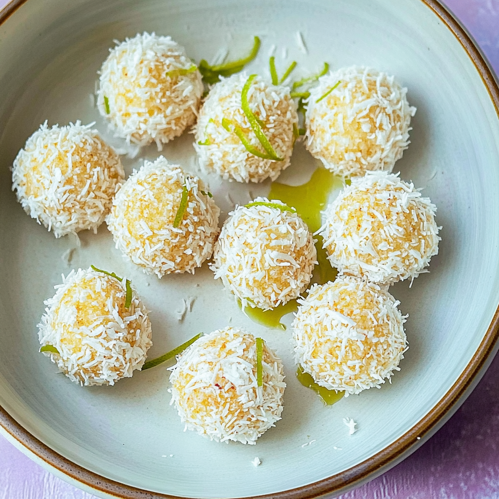 Recipe preparation for Coconut Lime Truffles