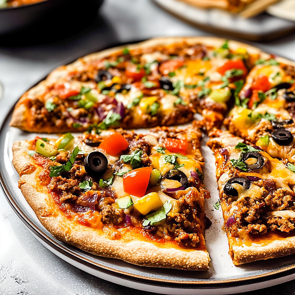 Recipe preparation for Best Taco Pizza Recipe