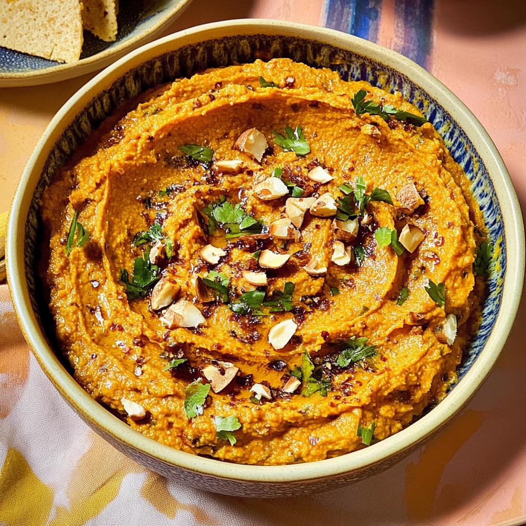 Recipe preparation for Roasted Carrot Dip