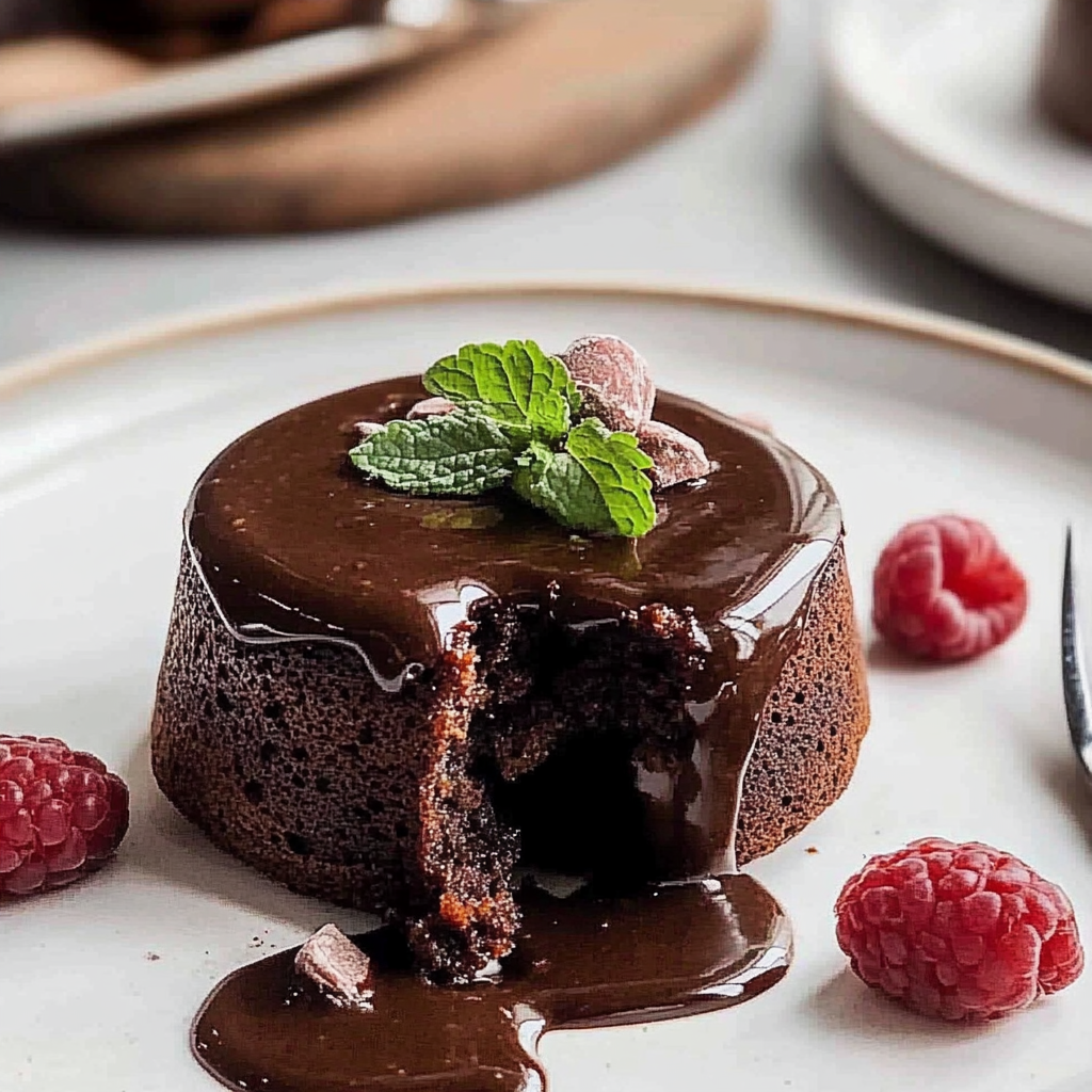 Recipe preparation for Chocolate Molten Lava Cakes for Two