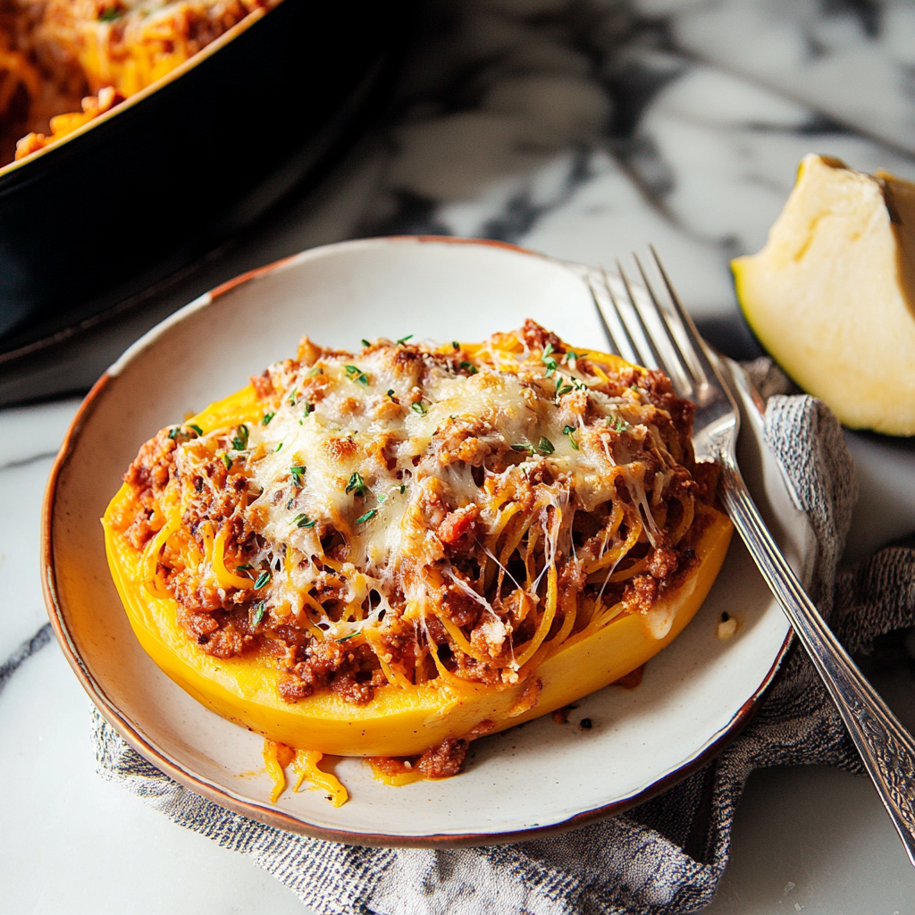 Recipe preparation for Million Dollar Spaghetti Squash