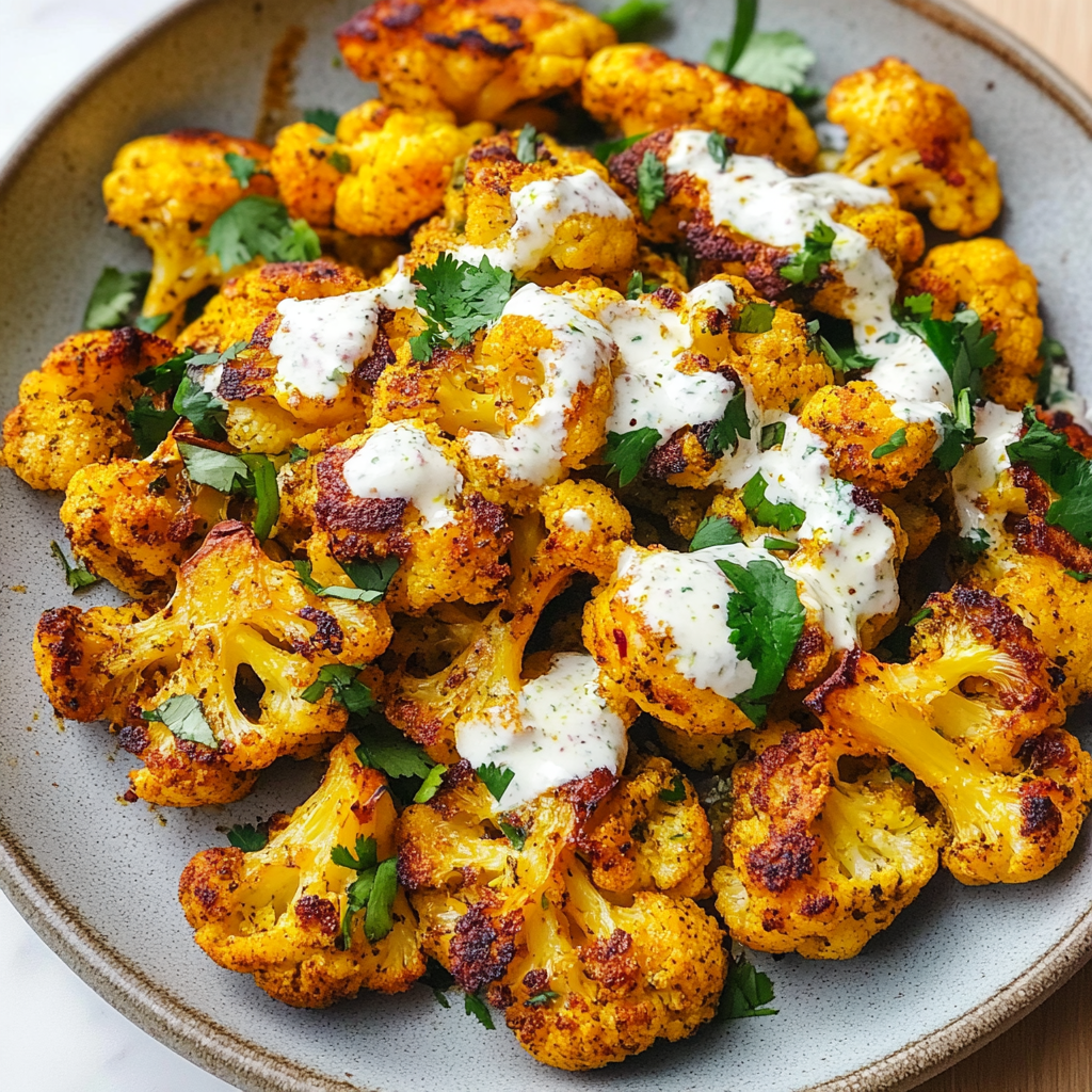 Recipe preparation for Turmeric Roasted Cauliflower