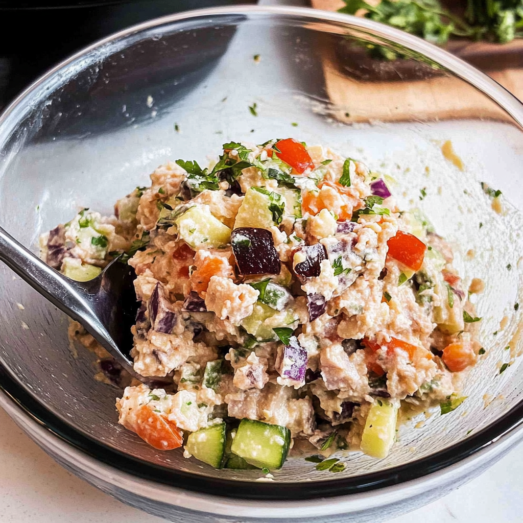 Recipe preparation for Mediterranean Tuna Salad