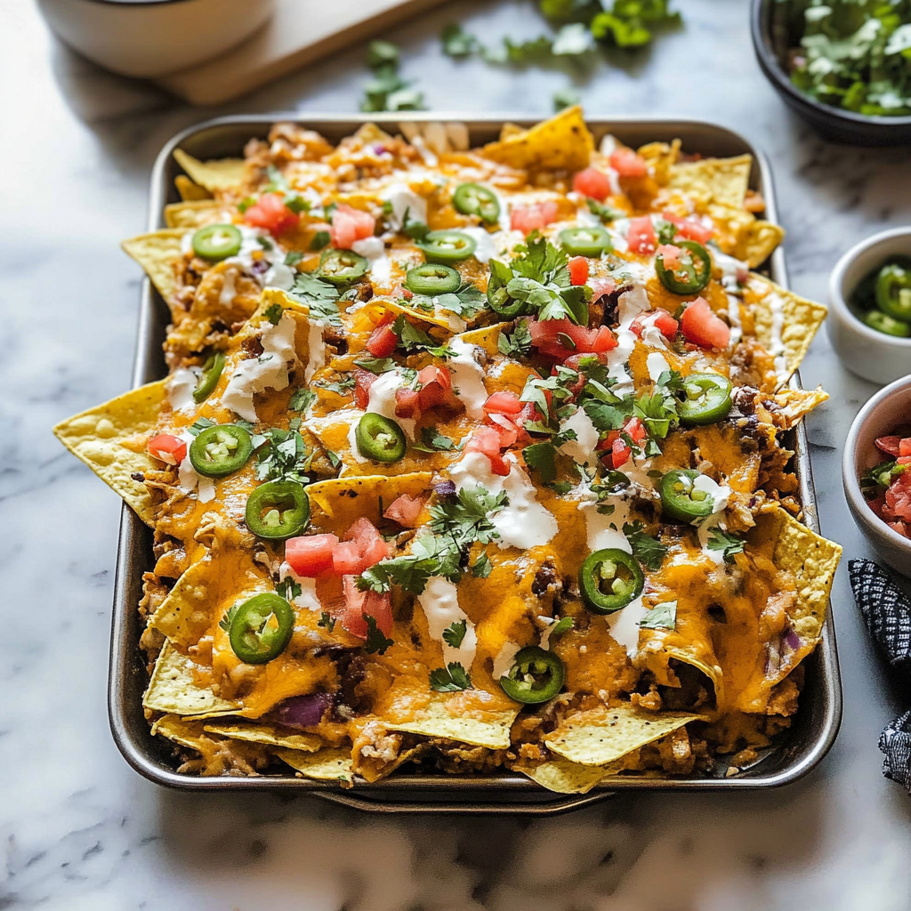 Recipe preparation for Sheet Pan Nachos