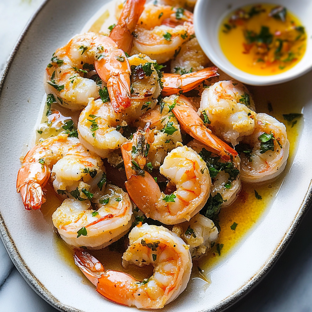 Recipe preparation for Garlic Shrimp Scampi