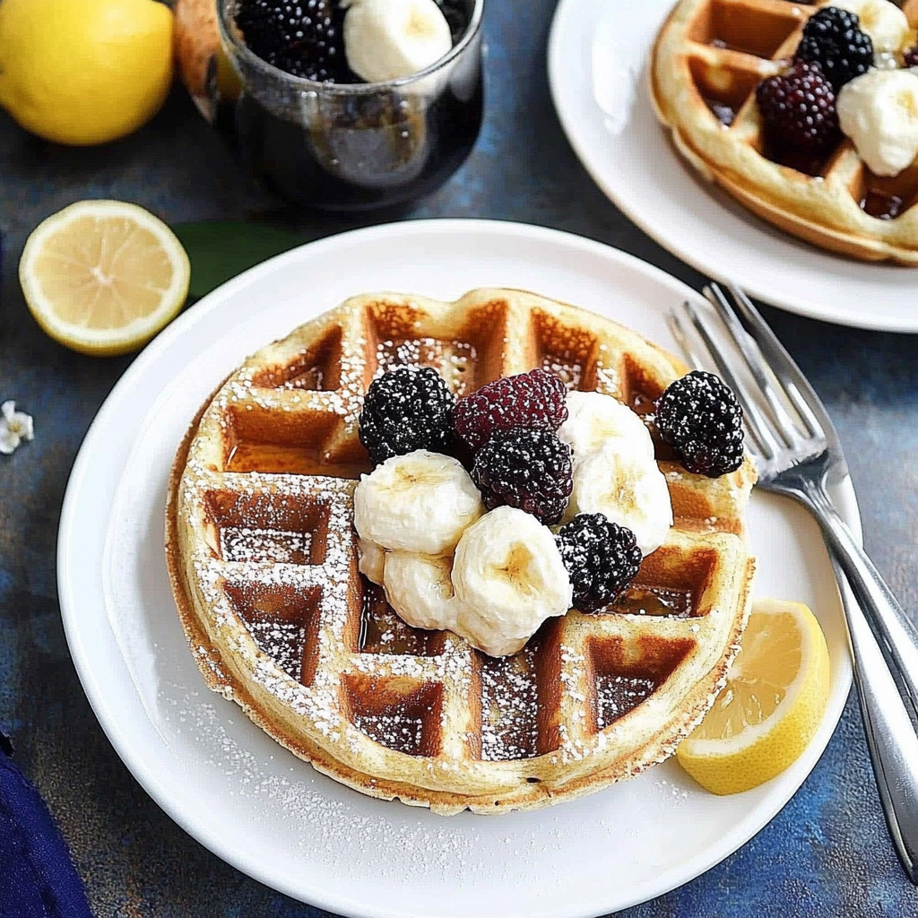 Recipe preparation for Lemon Seed Waffles