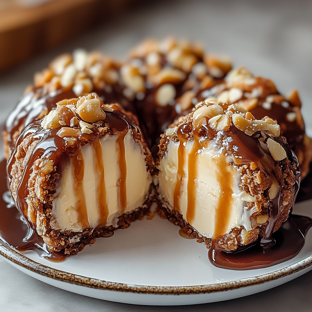 Recipe preparation for Salted Caramel Pretzel Cheesecake Balls
