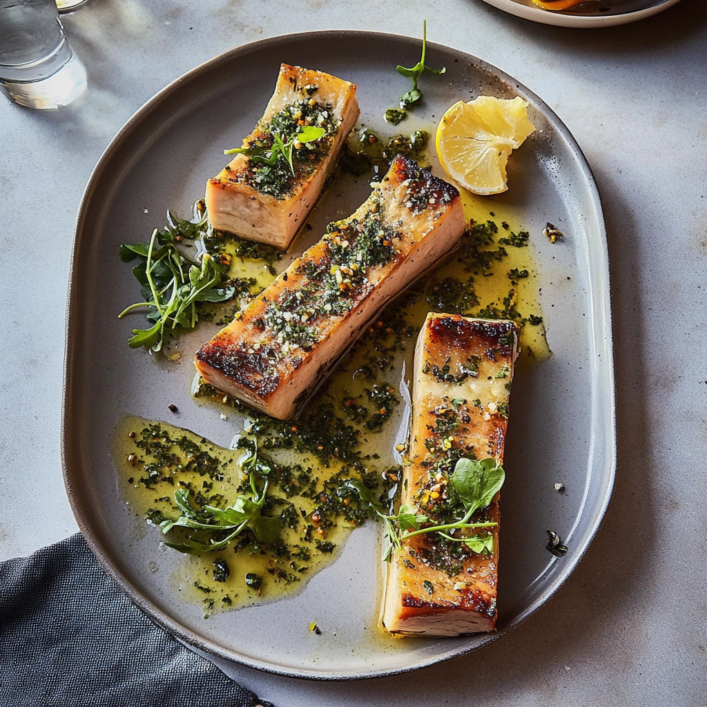 Recipe preparation for Lemon-Thyme Roasted Bone Marrow on Sourdough