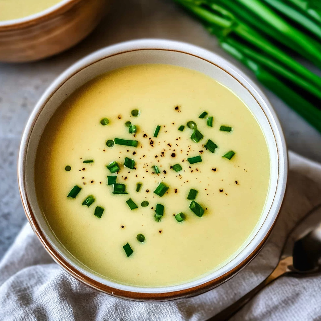 Recipe preparation for Slow Cooker Creamy Potato Leek Soup with Truffle Oil