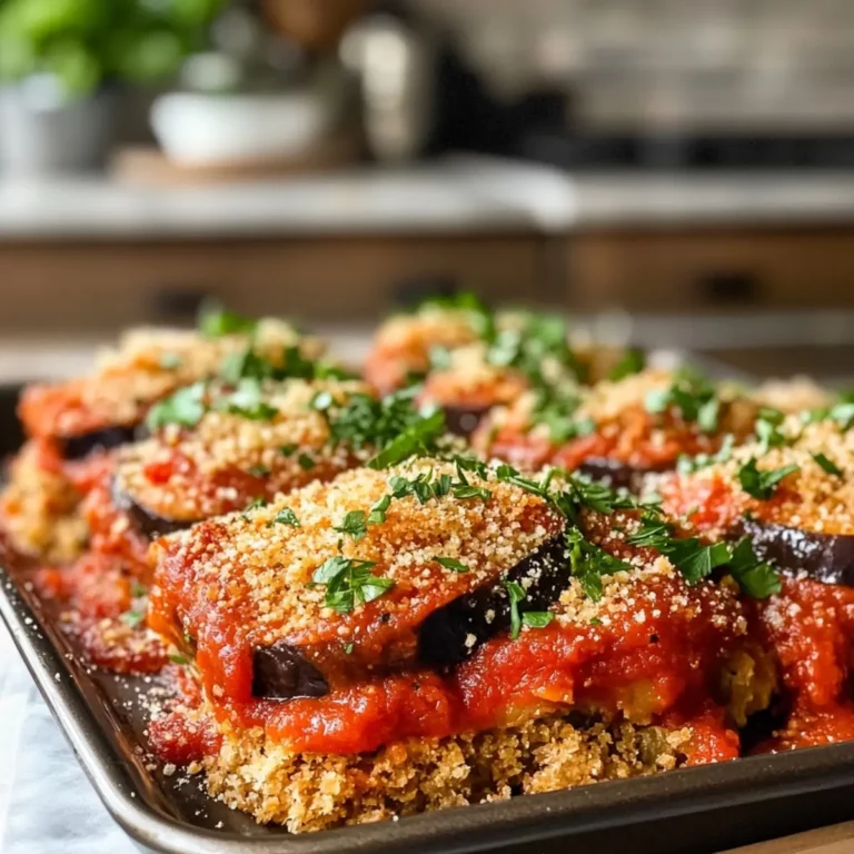 Sheet Pan Eggplant Parmesan