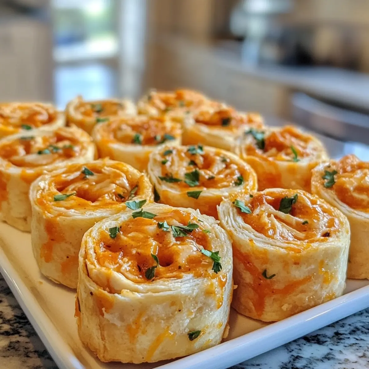 Buffalo Chicken Dip Pinwheels