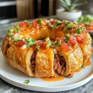 Crescent Roll Taco Ring