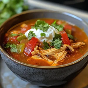 SLOW COOKER CHICKEN FAJITA SOUP