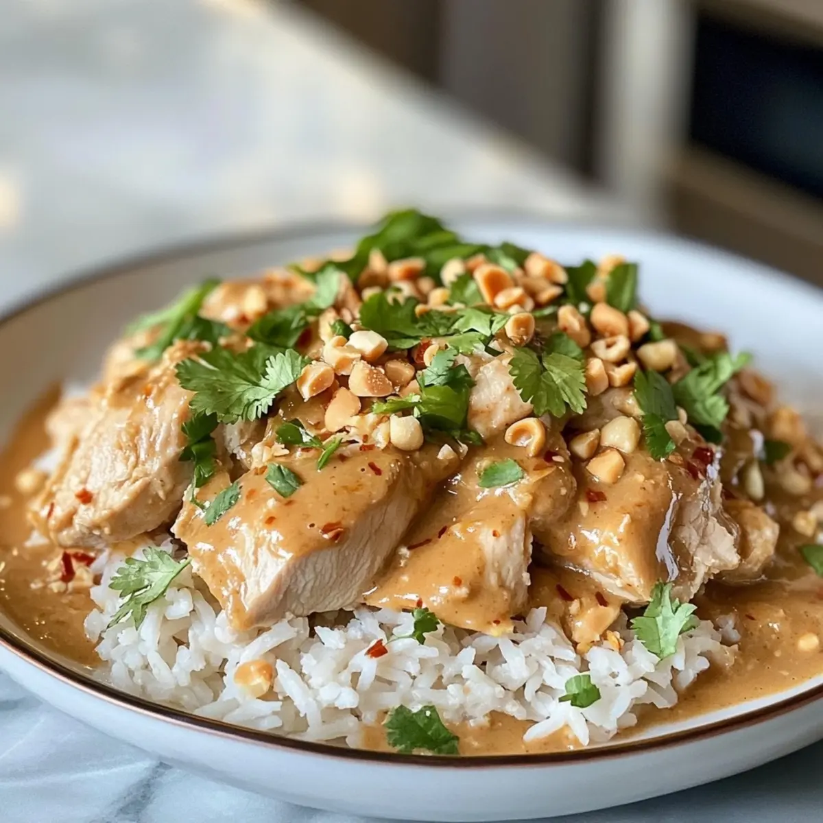 Slow-Cooked Thai Peanut Chicken