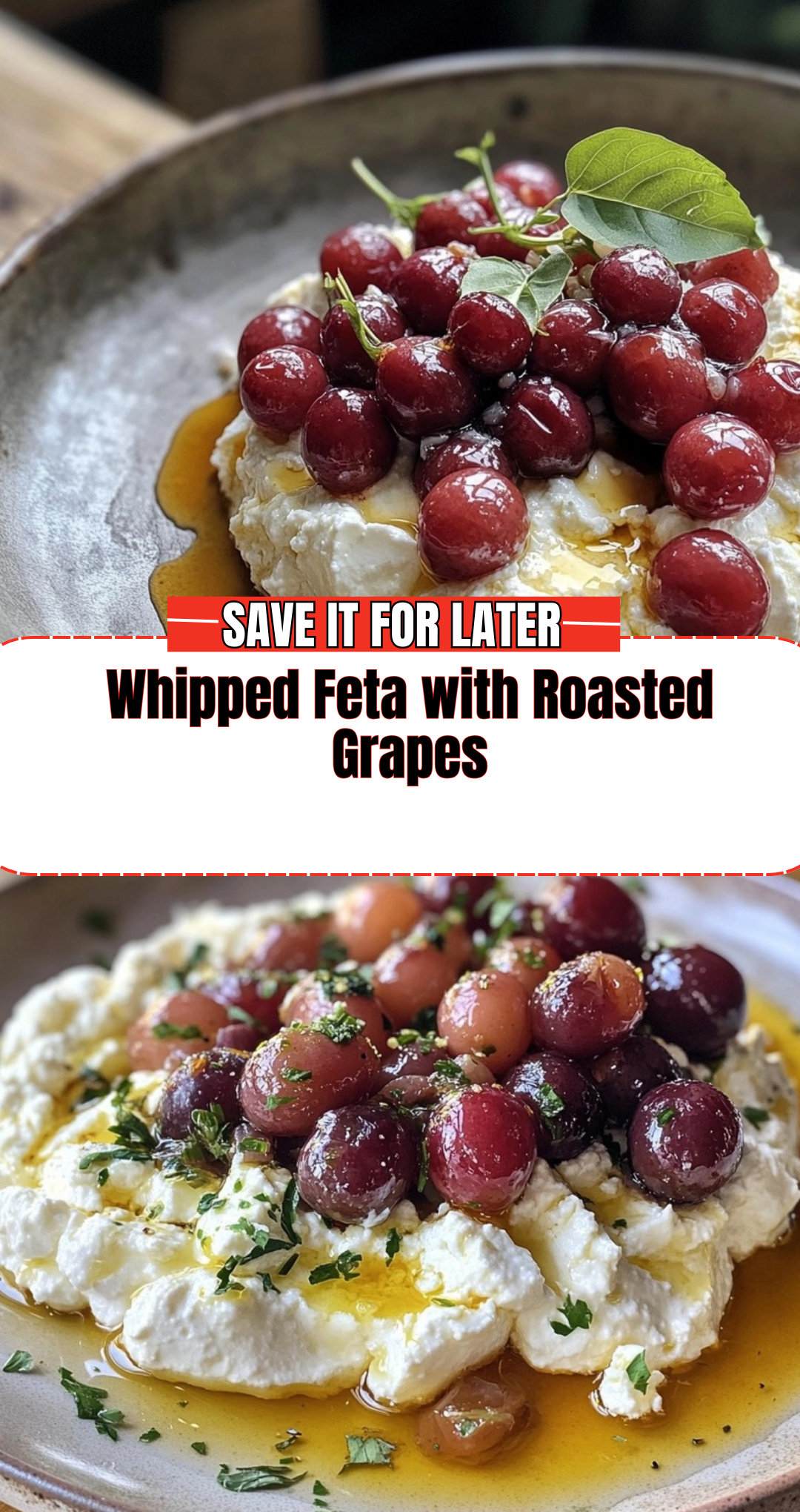 Whipped Feta with Roasted Grapes