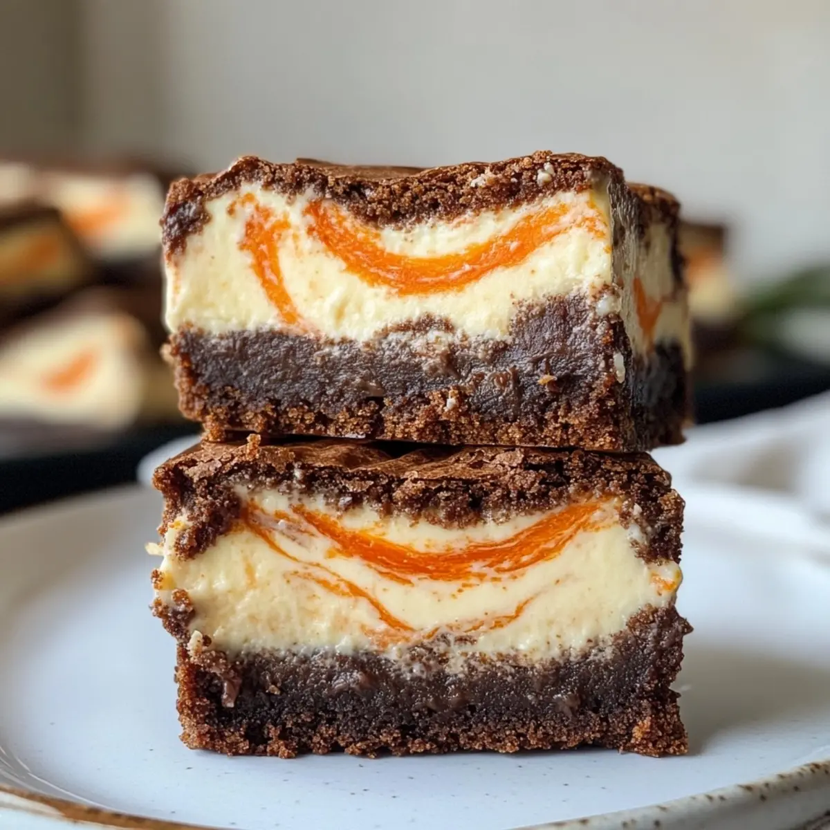 Carrot Cake Cheesecake Swirl Brownies