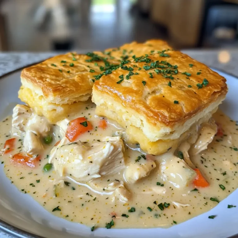 Chicken Pot Pie with Cheddar Bay Biscuits