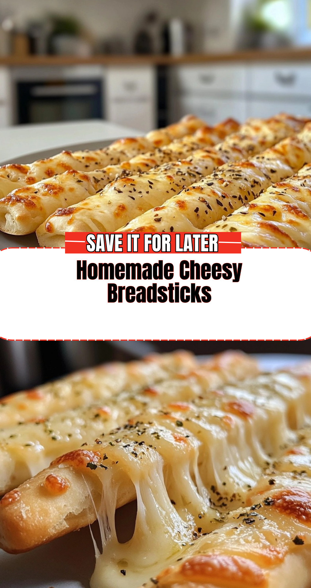 Homemade Cheesy Breadsticks