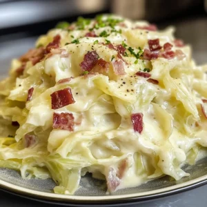 Cabbage Alfredo Pancetta