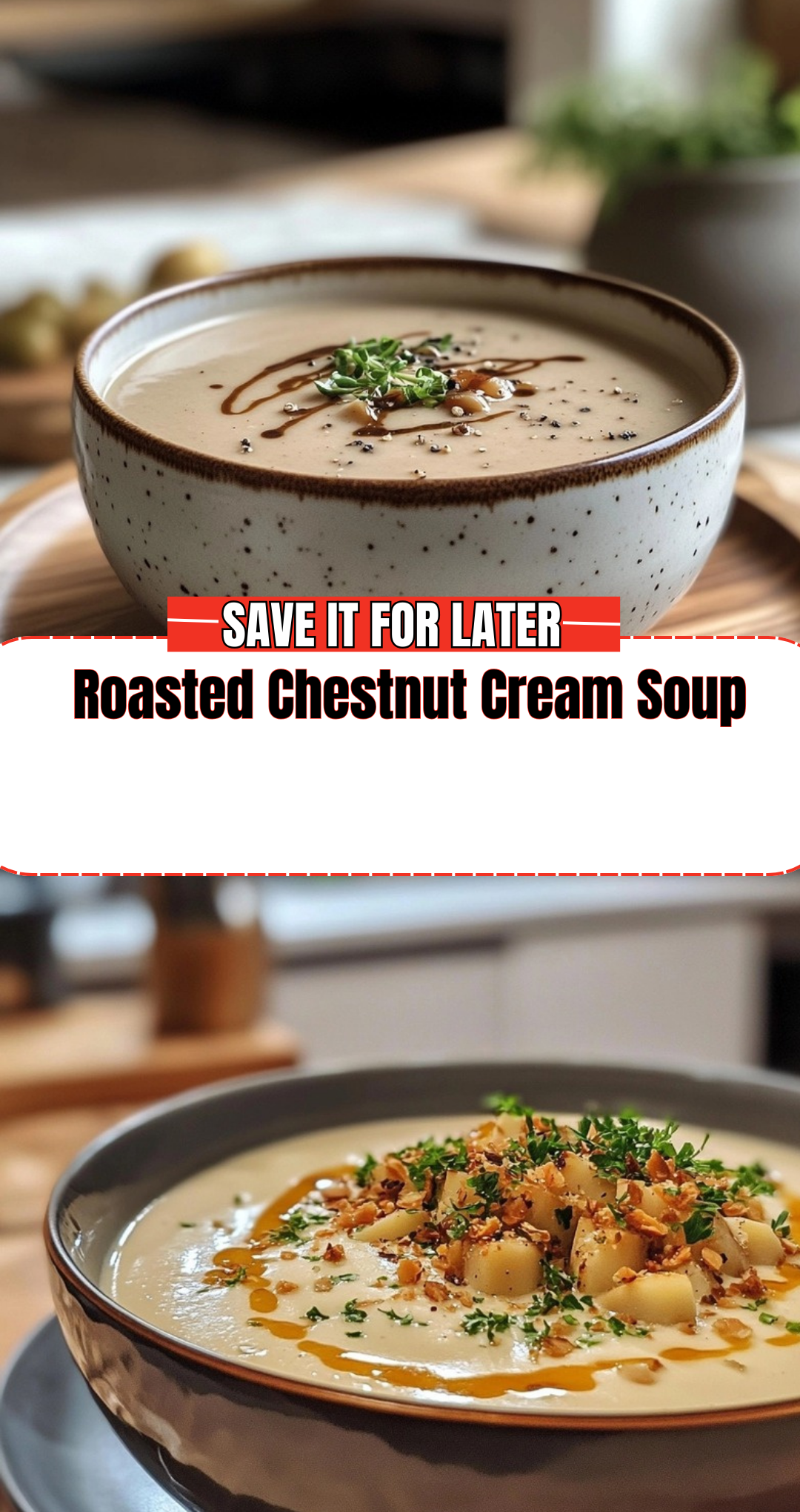 Roasted Chestnut Cream Soup