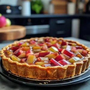 Roasted Rhubarb Tart