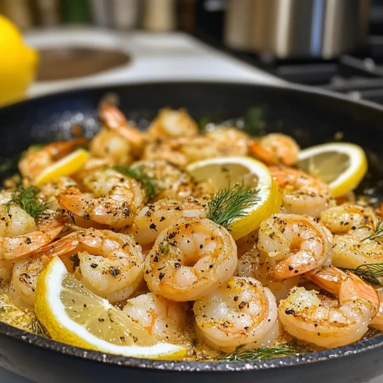 Lemon Dill Shrimp Skillet