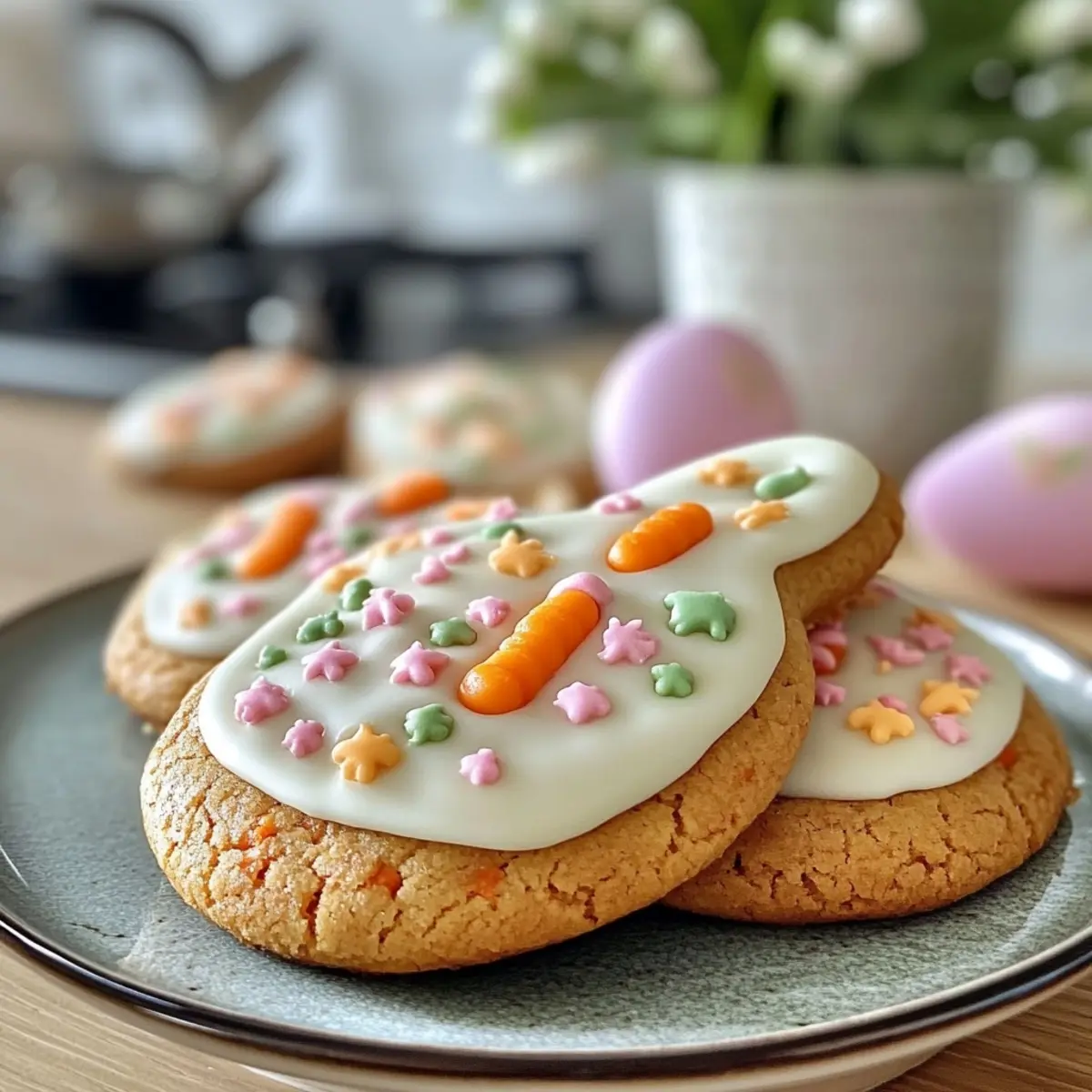 Easter Bunny Carrot Cake Cookies